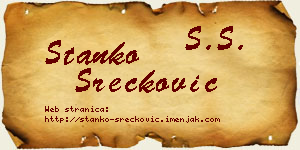 Stanko Srećković vizit kartica